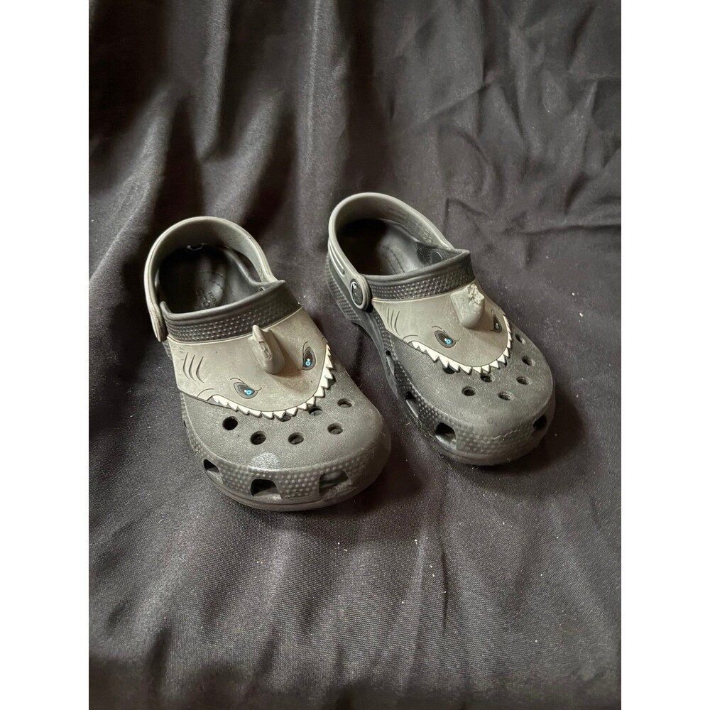 Crocs child sized 13 13c shark gray Clogs Slip-On Shoes